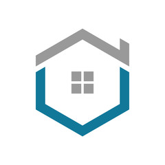 Simple Hexagon Home House Logo Icon