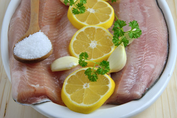 Fillets of one sort of trout