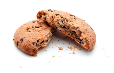 Chocolate chip bite cookies isolated - 97351188