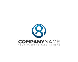 Fototapeta premium Vector sign number 8 logo icon