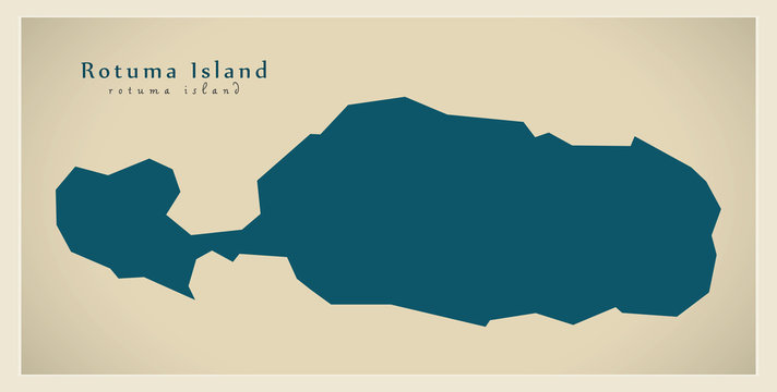 Modern Map - Rotuma Island FJ