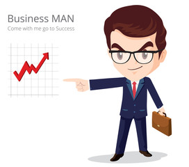 Business Man Glasses character