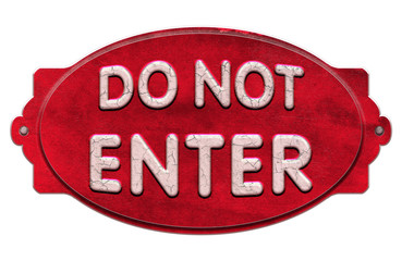 Do not Enter - Emaille - Vintage