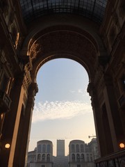 Galleria Vittorio Emanuele II, duomo Milano, Italia, ingresso