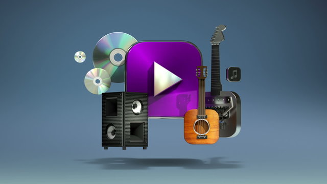 Floating various Music, instrument, download, VOD contents, Entertainment contents.(included alpha)