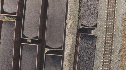 Aerial view of industrial infrastructure, at the Coke production.