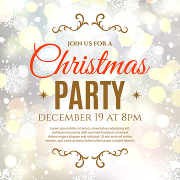 Christmas party poster template.