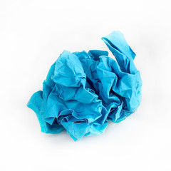 Fototapeta premium Crumpled Paper ball isolated on white background.