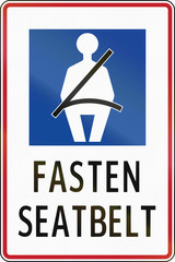 Road sign in the Philippines - Fasten seat belt