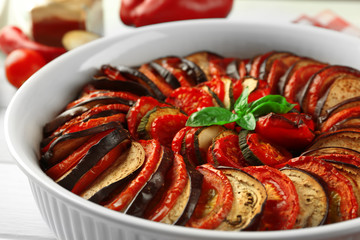 Ratatouille - traditional French Provencal vegetable dish cooked in oven