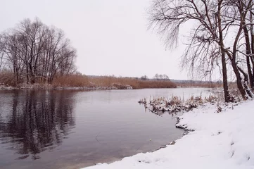 Foto auf Leinwand Winter des Flusses © ekulik2011