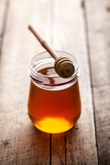 Jar of Honey with Honey Dipper