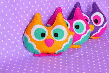 Felt owl handmade 