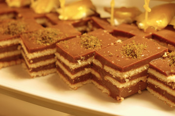 Dessert cakes for sale at the shop