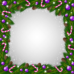 Christmas tree frame and candy canes