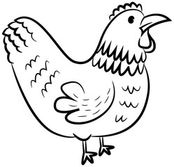 Beautiful hen character