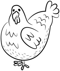 Beautiful hen character