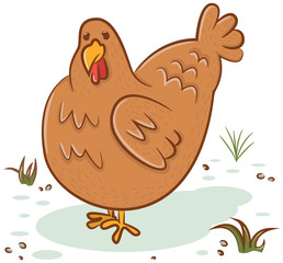 Beautiful hen character