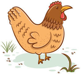 Beautiful hen character