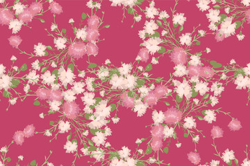 Floral carnation retro vintage background