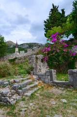 Fototapeta na wymiar The ruins of ancient fortress in Old Bar, Montenegro