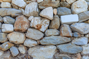 Style design decorative uneven cracked real stone wall surface