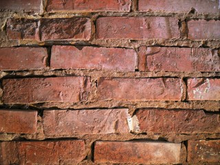ściana z cegły