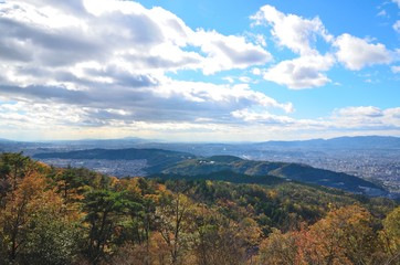 Naklejka premium 京都 大文字山山頂からの景色