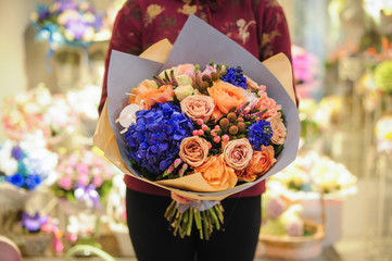 bouquet of beautiful summer flowers