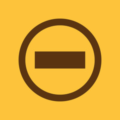 The stop icon. Danger and warning symbol. Flat