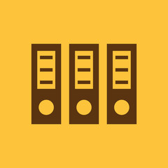 The archive folder icon. Document and data, portfolio, office symbol. Flat