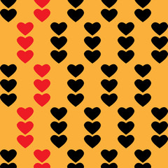 Valentine's seamless pattern with hearts