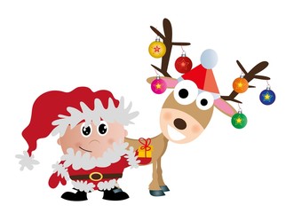 Renifer,Mikołaj,zima © monikakosz