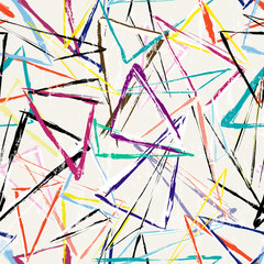 Materiał do szycia seamless pattern background, with strokes, splashes, triangles a