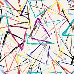 Fototapeten seamless pattern background, with strokes, splashes, triangles a © Kirsten Hinte