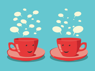 Red cups communicating