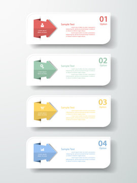 Design clean  template 4 steps. can be used for workflow layout, daigram