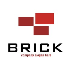 Vector brick. Simple business icon logo. logo or illustration. Brick as a sign. flat image