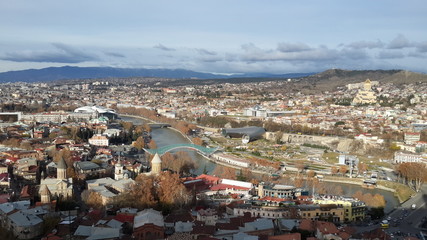 Tbilisi air view city