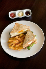 sandwish and fries