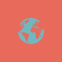 Globe earth vector icon