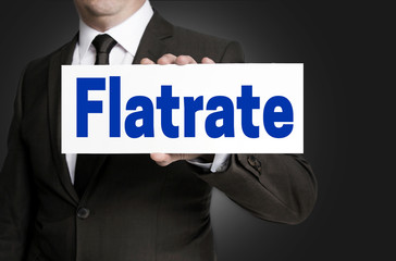 Flatrate sign is held by businessman concept
