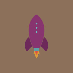 Rocket Icon, sign and button