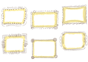 Vector brown photoframe