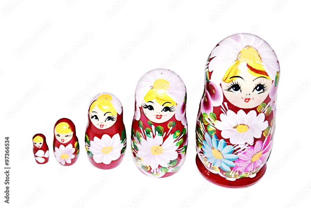 Wall mural Russian wooden doll