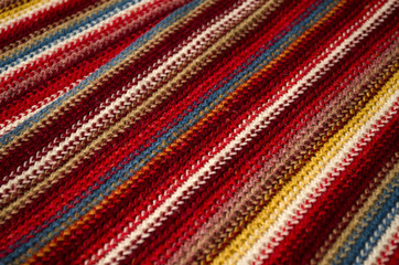 Knitted striped texture