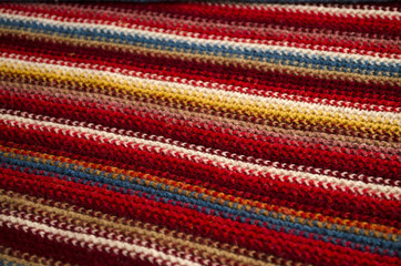 Knitted striped texture