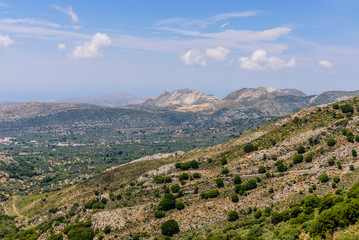 Fototapeta na wymiar Scenic mountain on the Greek island of Naxos, Cyclades, Greece.