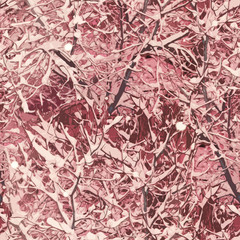 Winter tree seamless pattern