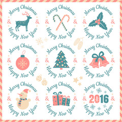 Naklejka premium logo na Boże Narodzenie